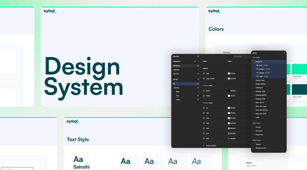 Sistema de diseño de Sybol: colores, estilos de texto y componentes
